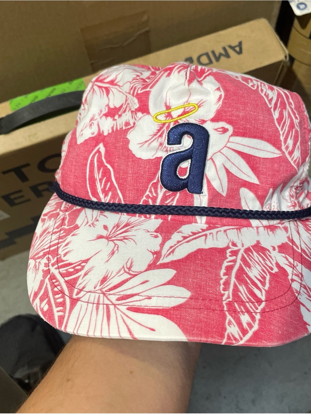 VTG Anaheim Los Angeles Angels MLB Hawaii Rope Floral SnapBack Cooperstown Cap